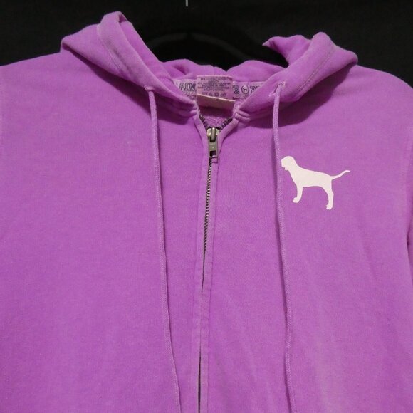 PINK - VICTORIA'S SECRET | small | Love Pink Zip-Up Hooded Sweatshirt / Hoodie - Picture 5 of 16